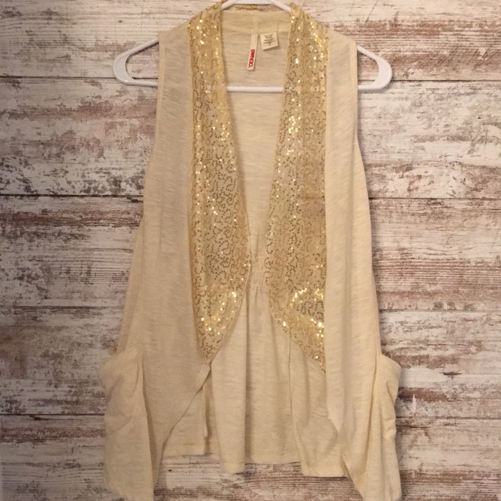 Sheer Shrug with Gold Sparkles